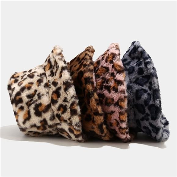 Women\'s Winter Faux Fur Fuzzy Warm Bucket Hat